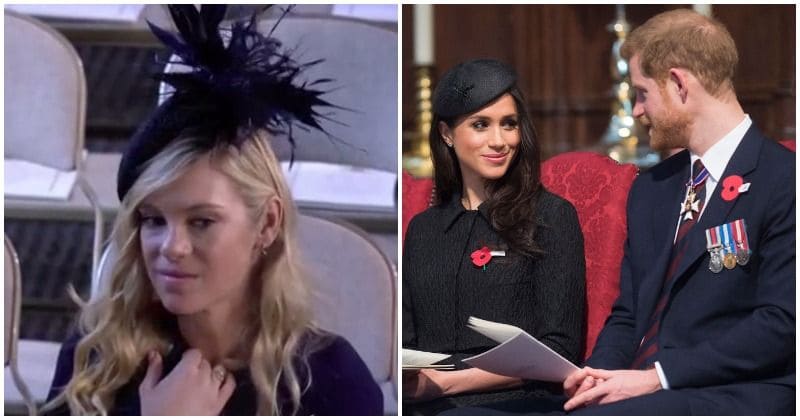 Prince Harry's ex Chelsy Davy arrives at the venue and it looks real awkward