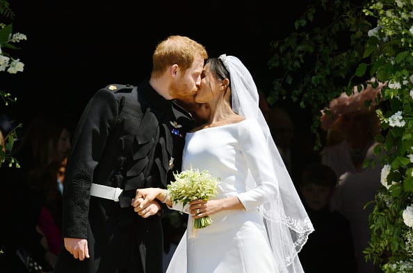 Her veil was what really stood out - this was the only one that had some extra work on it. (Getty Images)