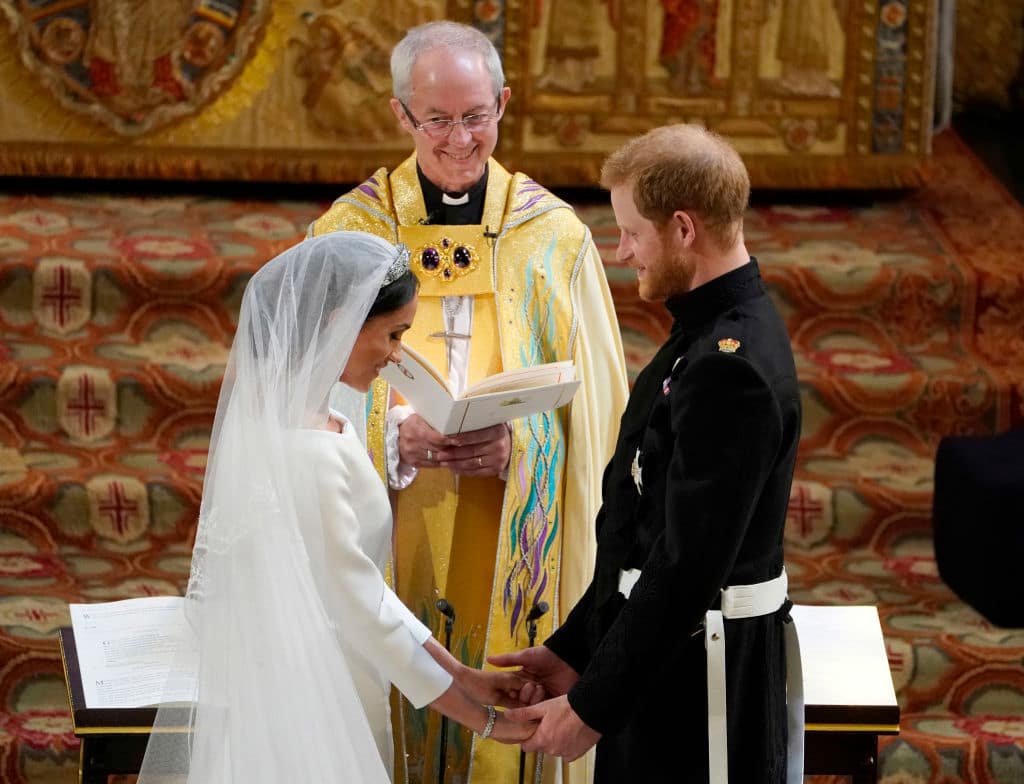 Harry whispers "I will" and everyone laughs (Getty Images)