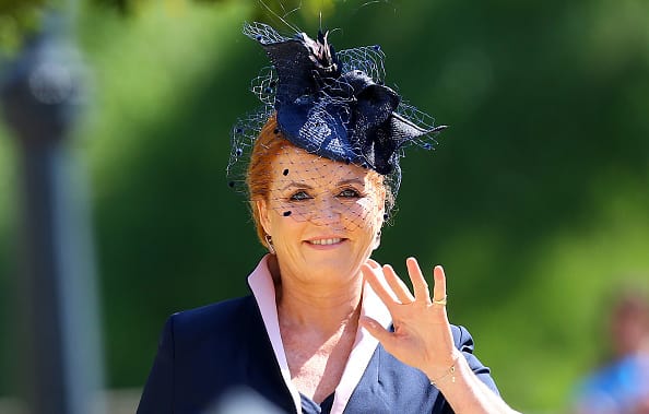 Fergie, Duchess of York arrives at St George's Chapel at Windsor Castle before the wedding of Prince Harry to Meghan Markle on May 19 (Getty Images)