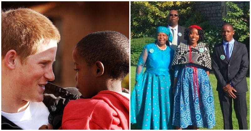 HARRY'S HEART OF GOLD: Prince Harry met an orphan boy in Africa 14 years ago, guess where he was over the weekend