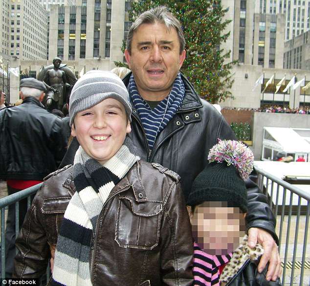 Antonios Pagourtzis described his son (pictured together several years back) as a 'good boy' and said he thinks someone may have hurt his son in the lead up to the attack. (Facebook)