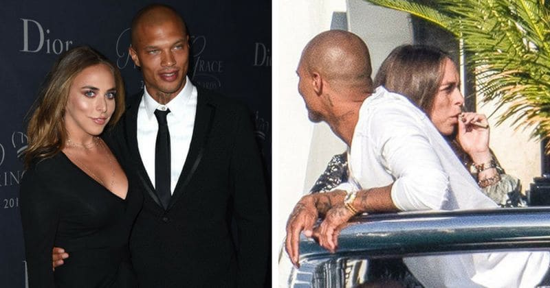Heavily pregnant Chloe Green spotted vaping on yacht as boyfriend Jeremy Meeks looks on