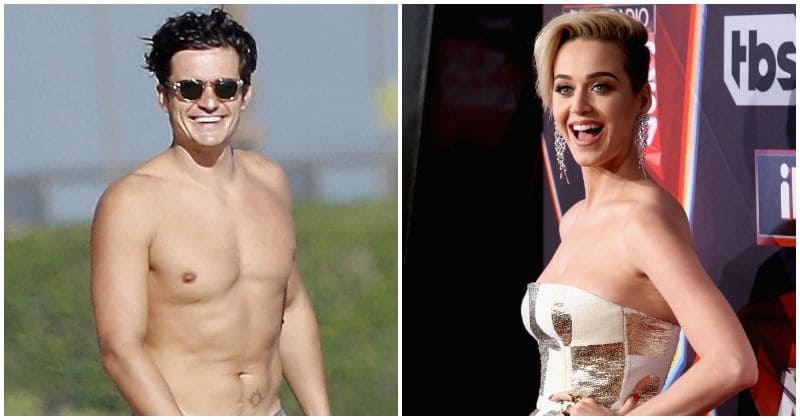 Orlando Bloom prances around in his birthday suit as Katy Perry applauds from the audience