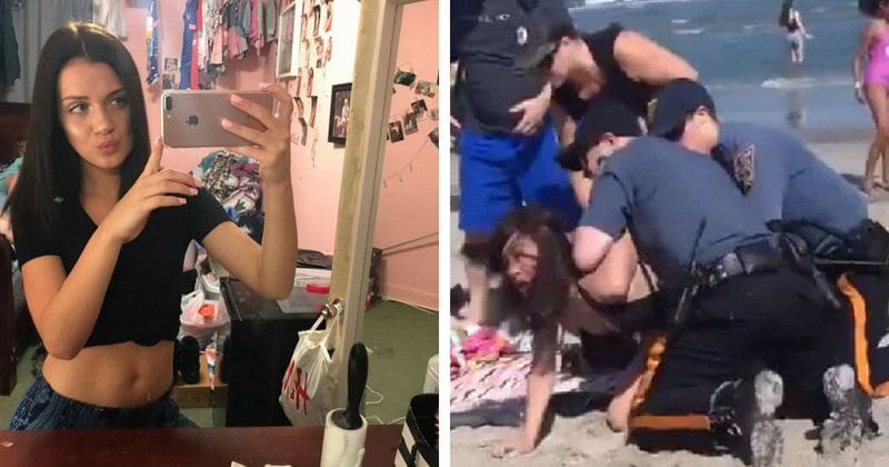 Shocking video footage shows New Jersey police officer punching bikini-clad woman in the head; IA inquiry under way
