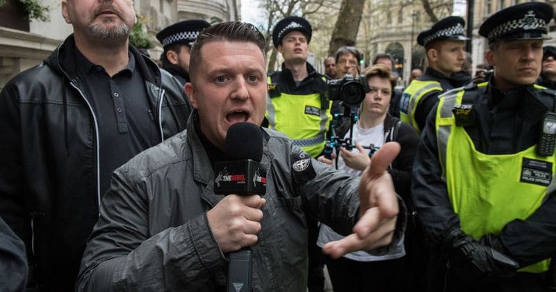 Right-wing commentator Tommy Robinson arrested for filming Islamic child grooming trial in UK