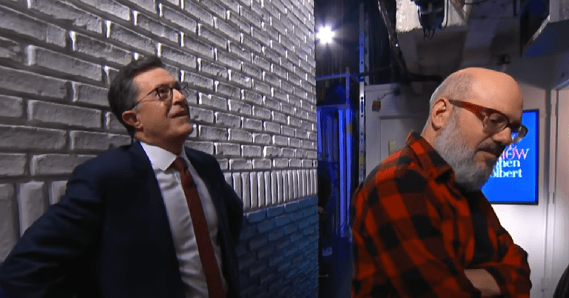 David Cross "storms off" in middle of an interview with Stephen Colbert and was found crying backstage