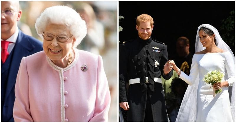 The Queen has an unseen photo of Prince Harry and Meghan Markle in her living room
