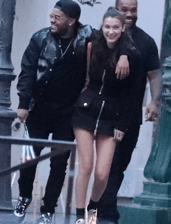 The Weeknd and Bella Hadid (Source: Twitter)