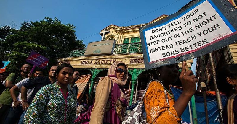 Terrifying footage shows four men carrying woman out of bar before gang-raping and murdering her