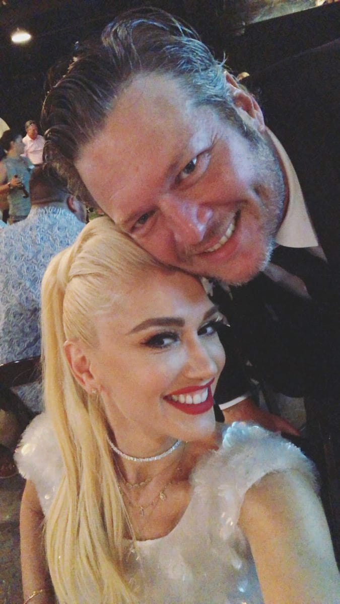 At one point during the reception, the DJ at the event played Stefani's hit song “Hollaback Girl,” and the singer then posted a video of herself joining in. (Source: Instagram)
