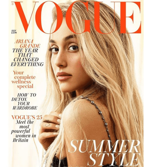 Grande covers July edition of British Vogue (Instagram)