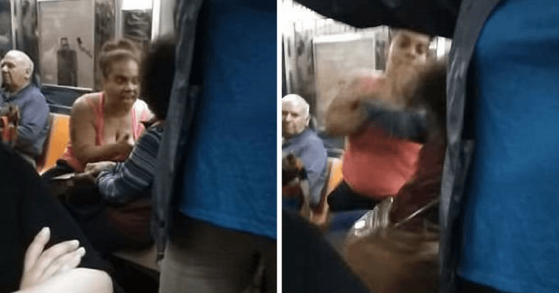 WATCH: Racist woman abuses older Asian woman on NYC subway for asking her daughter to give up seat