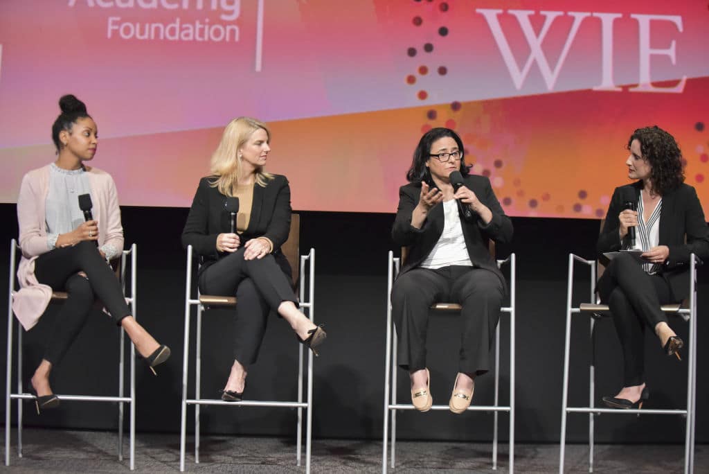 Sue Obeidi (second from right) is the director of the Muslim Public Affairs Council's Hollywood Bureau