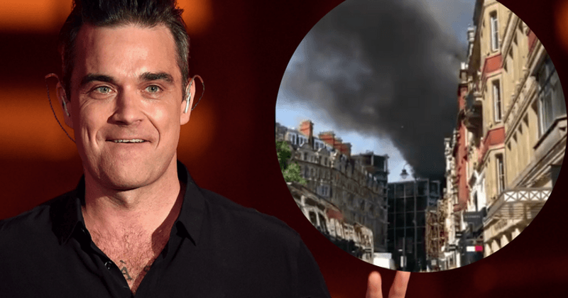 Robbie Williams evacuated to safety after massive fire breaks out in London's Mandarin Oriental hotel days after multi-million-dollar renovation