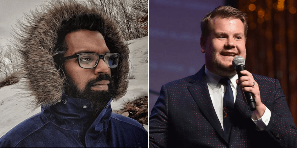 Romesh Ranganathan (L) and popular comedian James Corden (R) (Instagram, Getty Images)