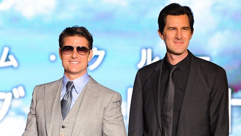 Tom Cruise (left) and Joseph Kosinski at the 2013 premiere of 'Oblivion' in Japan. (Getty Images)