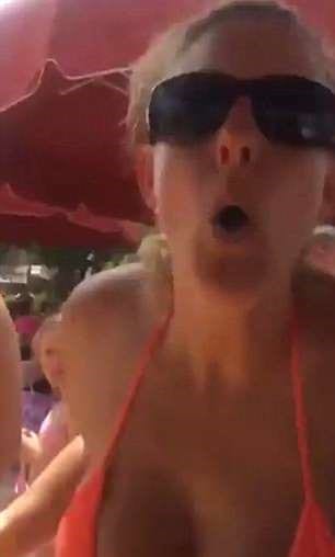 The woman who yelled racist remarks (YouTube)