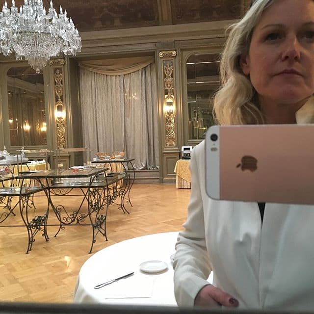 While she was in Italy, she posted many status updates on her profile on Facebook (Instagram)