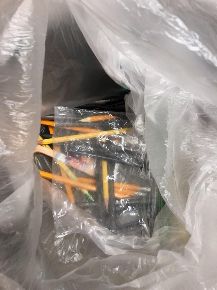 The objects that were pulled out of the female inmate's vagina (Facebook)