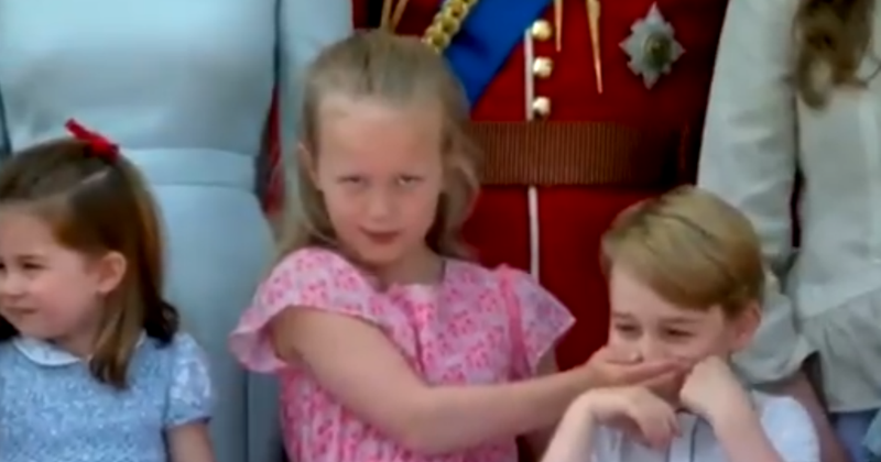 Internet can't stop raving about Prince George's cousin Savannah Phillips after she shushes him on Buckingham balcony