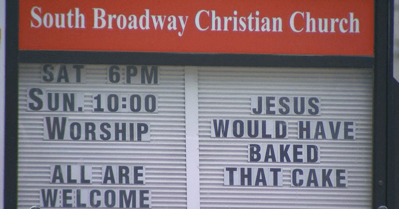 'Jesus would have baked that cake': Local church slams Colorado baker for refusing to bake gay couple's wedding cake