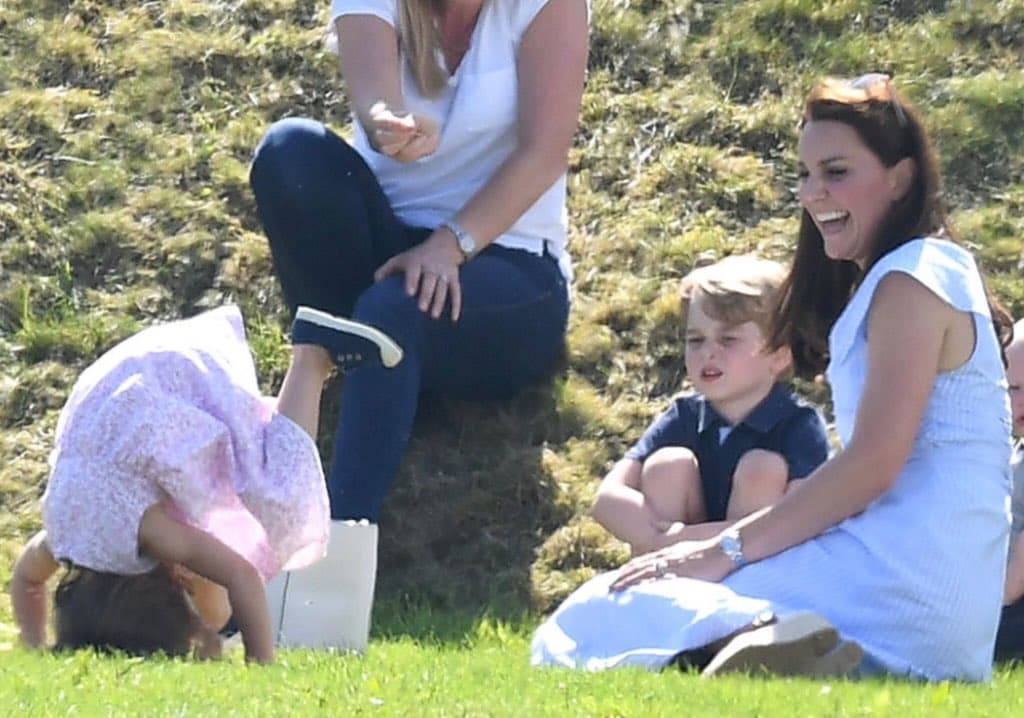 Princess Charlotte, George and Kate support William during Polo game (Twitter)