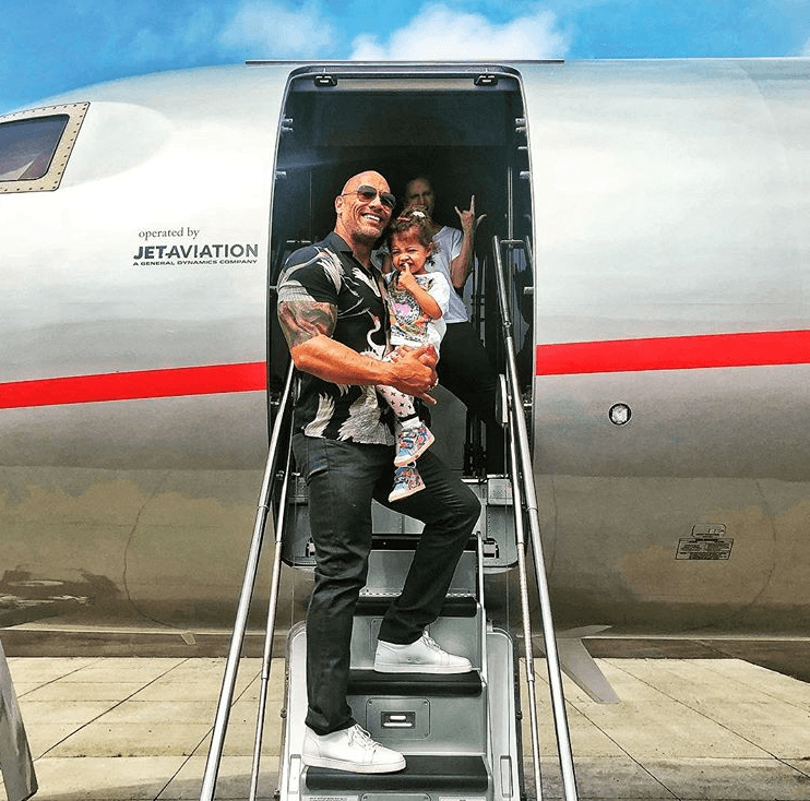 Johnson has never shied away from showing his love and support for his girlfriend on social media, especially since she became a mom to baby Tiana. (Instagram)