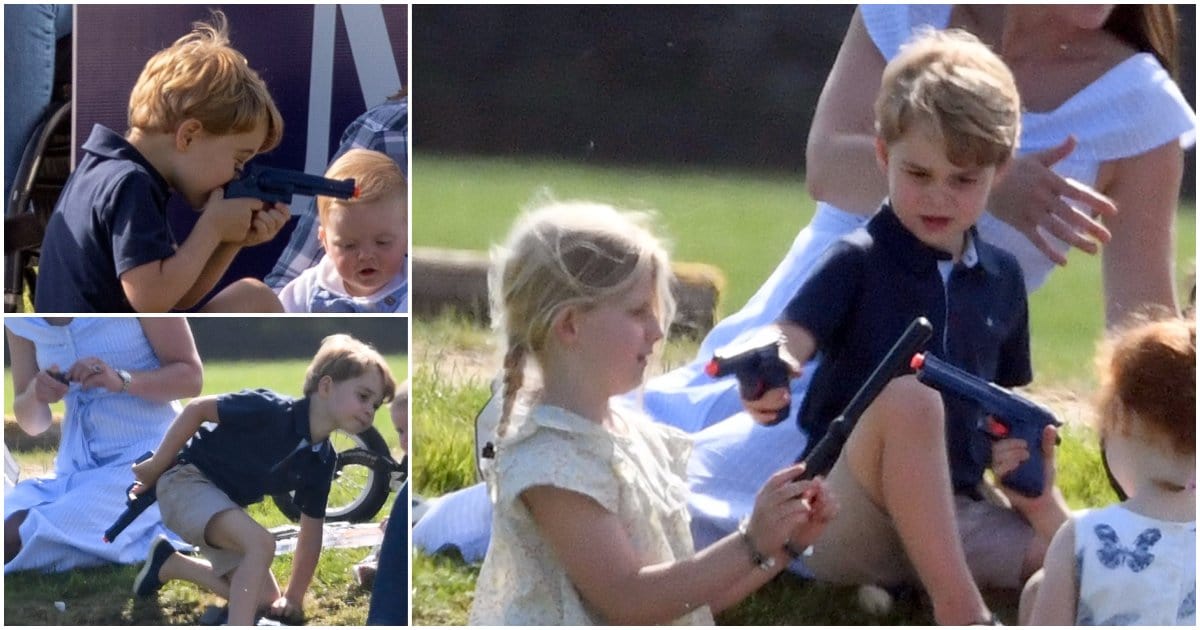 Prince George criticized for playing with a toy gun (Twitter)