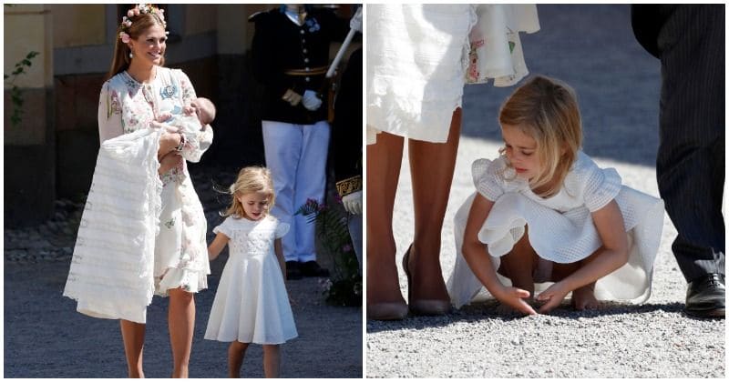 Sweden's Princess Leonore steals the show at sister's christening by going barefoot