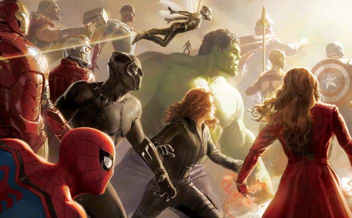 Graphic designed image of Heroes of Avengers Infinity War (Alphacoder)