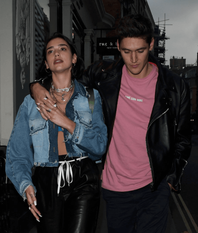 Dua Lipa and Isaac Carew (Source: Twitter)