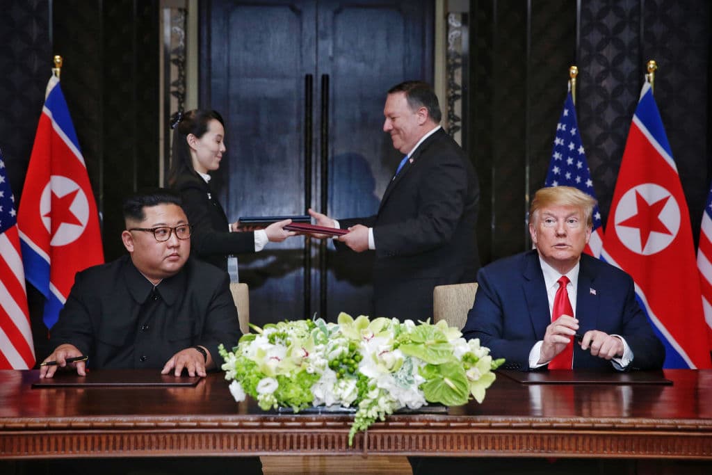Kim and Trump in Singapore (Getty Images)
