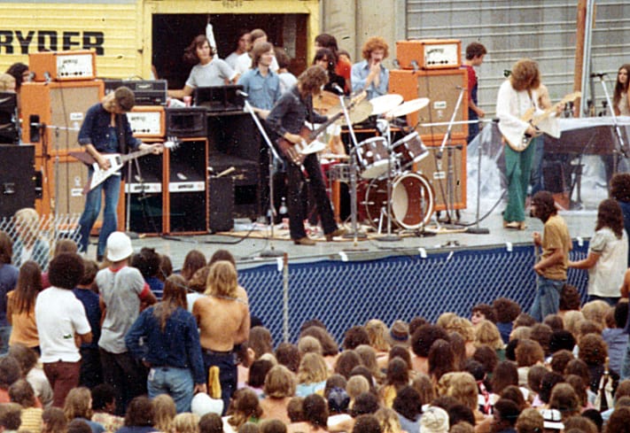 Wishbone Ash take the stage in Charlotte, North Carolina in 1972 (Image Source: Wikimedia)