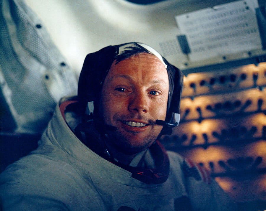 Astronaut Neil Armstrong inside the Lunar Module (Getty Images)