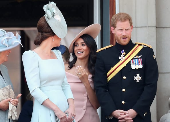 Kate Middleton, Meghan Markle, and Prince Harry (Source: Getty Images)