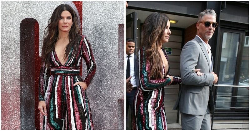 Sandra Bullock rocks cat ears as she leaves the Ocean’s 8 after-party with boyfriend Bryan Randall