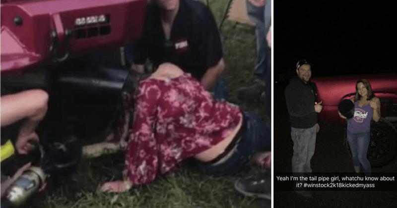 Girl who got her head stuck in truck tailpipe takes down trolls, proudly brands herself the 'tailpipe girl'