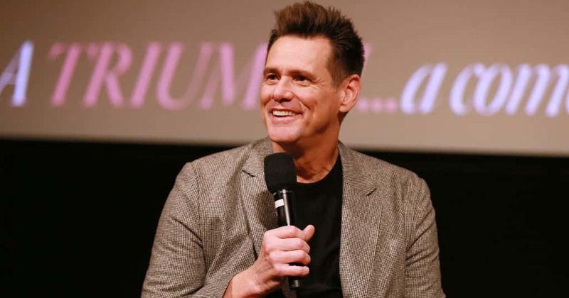 Jim Carrey mocks President Trump on his birthday with a painting of Calvin pissing on his grave