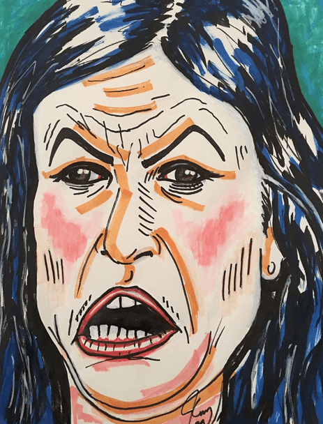 Carrey's portrait of Sanders (Source: Twitter)