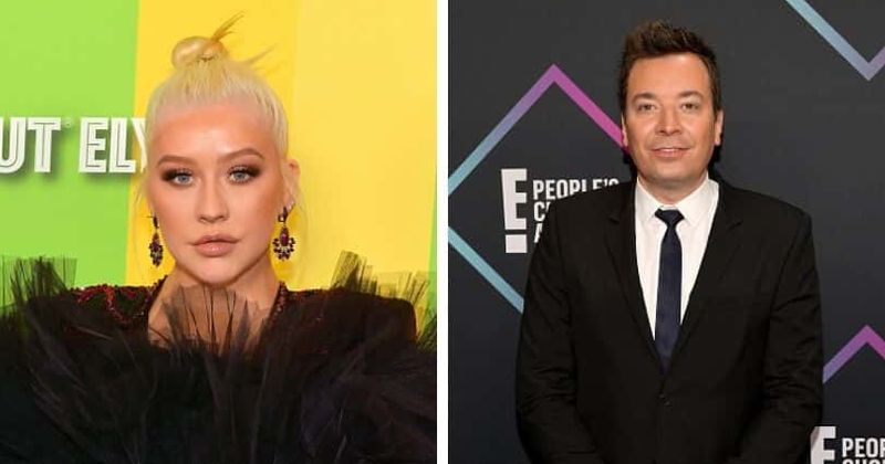 Christina Aguilera and Jimmy Fallon busk in disguise in New York subway