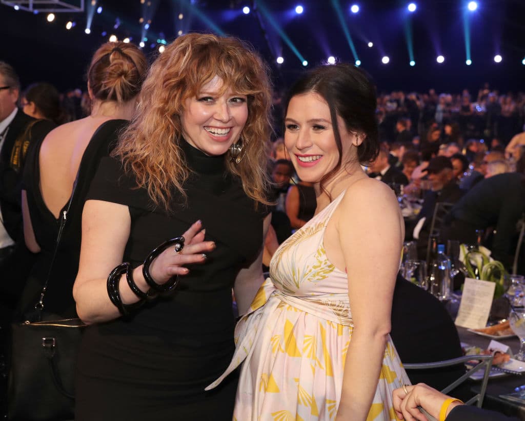 Natasha Lyonne (L) and Yael Stone attend the 24th Annual Screen Actors Guild Awards at The Shrine Auditorium on January 21, 2018 in Los Angeles, California. 27522_010 (Photo by Christopher Polk/Getty Images for Turner)