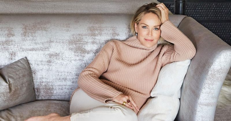 Proud mother Sharon Stone shares a very rare picture of her three sons in their Beverly Hills mansion