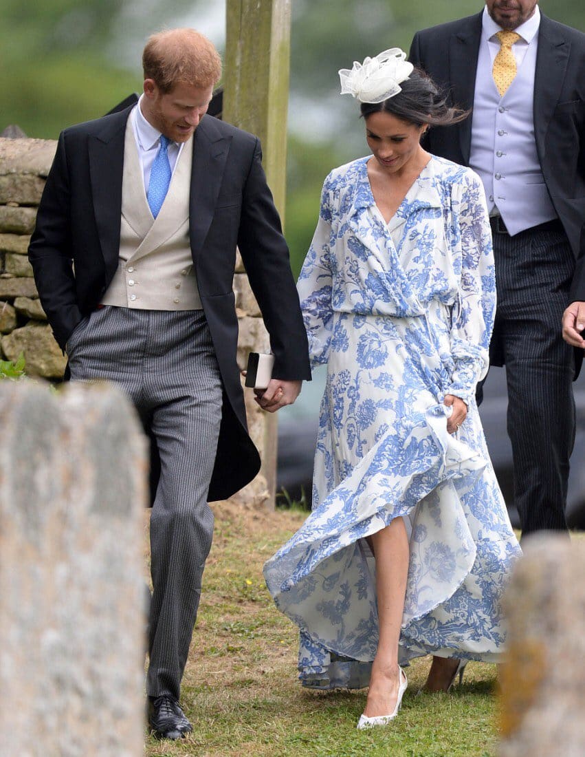 Harry and Meghan attend Celia McCorquodale's wedding (Twitter)