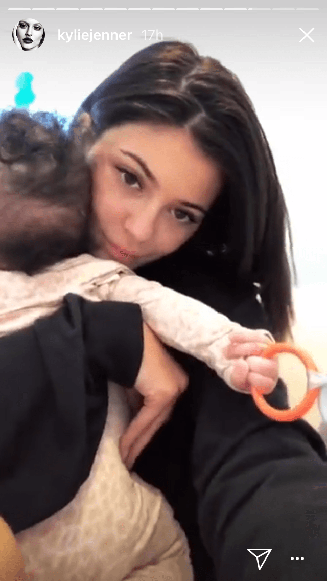 The 'Kylie Cosmetics' star recently went on her Instagram account to share a cute mother-and-daughter moment on her stories. (Instagram)