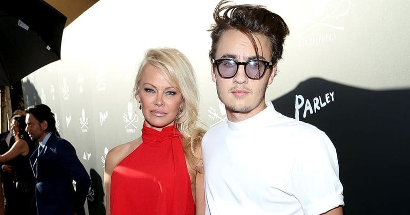 Taking sides: Pamela Anderson supports son Brandon in his fight with Tommy Lee