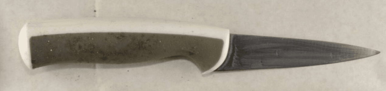 The knife that was used to stab Sam Cook (Twitter)
