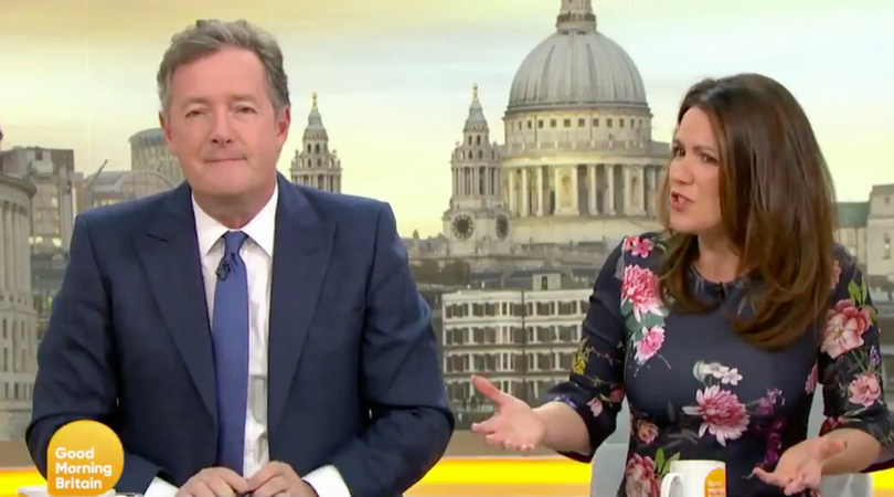 Piers Morgan and Susanna Reid on Good Morning Britain (Twitter)