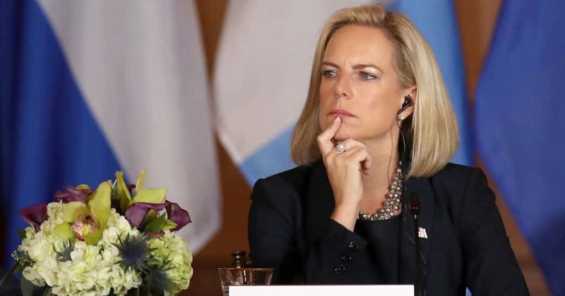 Homeland security secy Kirstjen Neilsen heads out for a meal to a MEXICAN restaurant, and it all kicks-off
