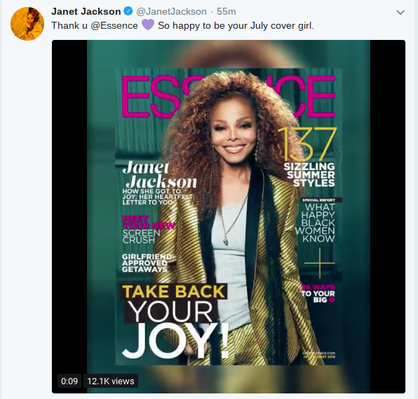 Jackson speaks about her struggle with depression for the cover story (Twitter)